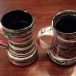 Sold, Marbled Porcelain Beer Steins